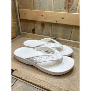 Crocs 208192 Unisex-Adult Baya II Flip Flops White, US9 Women US7 Men